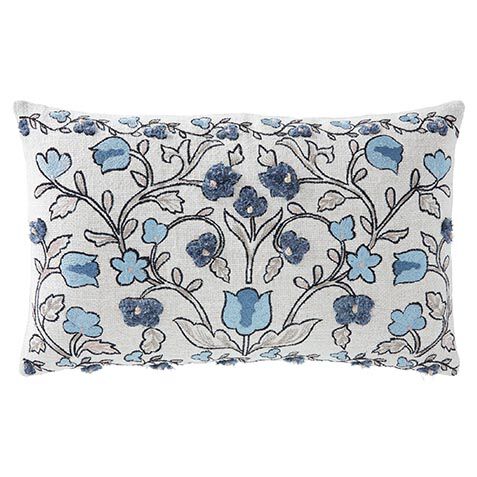 Embroidered Eyelash Fringe Pillow image