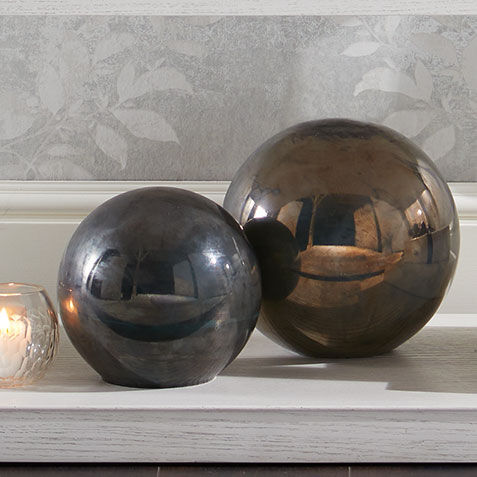 Marian Vapor Glass Spheres, Set of 2 Product Tile Hover Image 432456A  MET