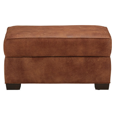 Spencer Leather Ottoman image