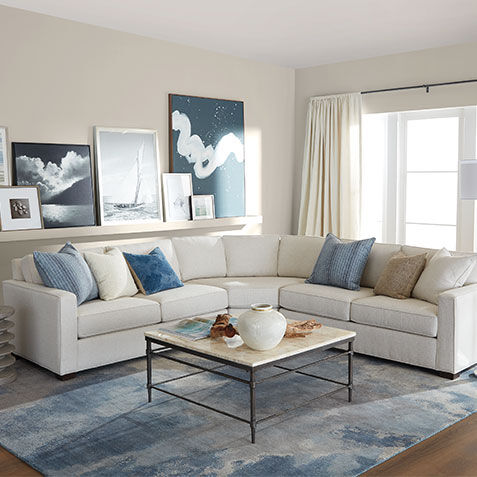 Spencer Track-Arm Four-Piece Sectional with Curved Wedge Product Tile Hover Image spencerTA4PCW