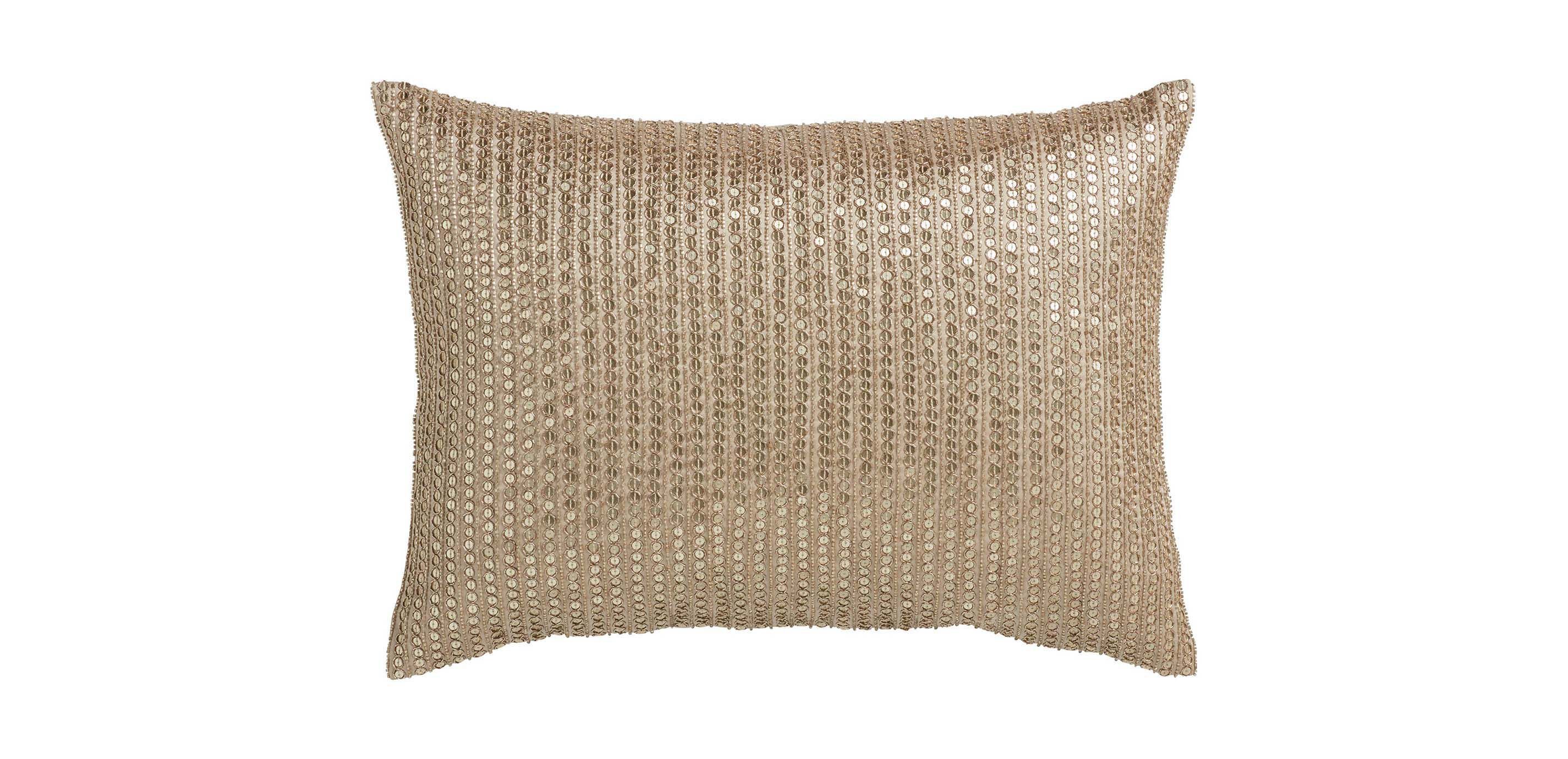 Sequined Pillow, Taupe