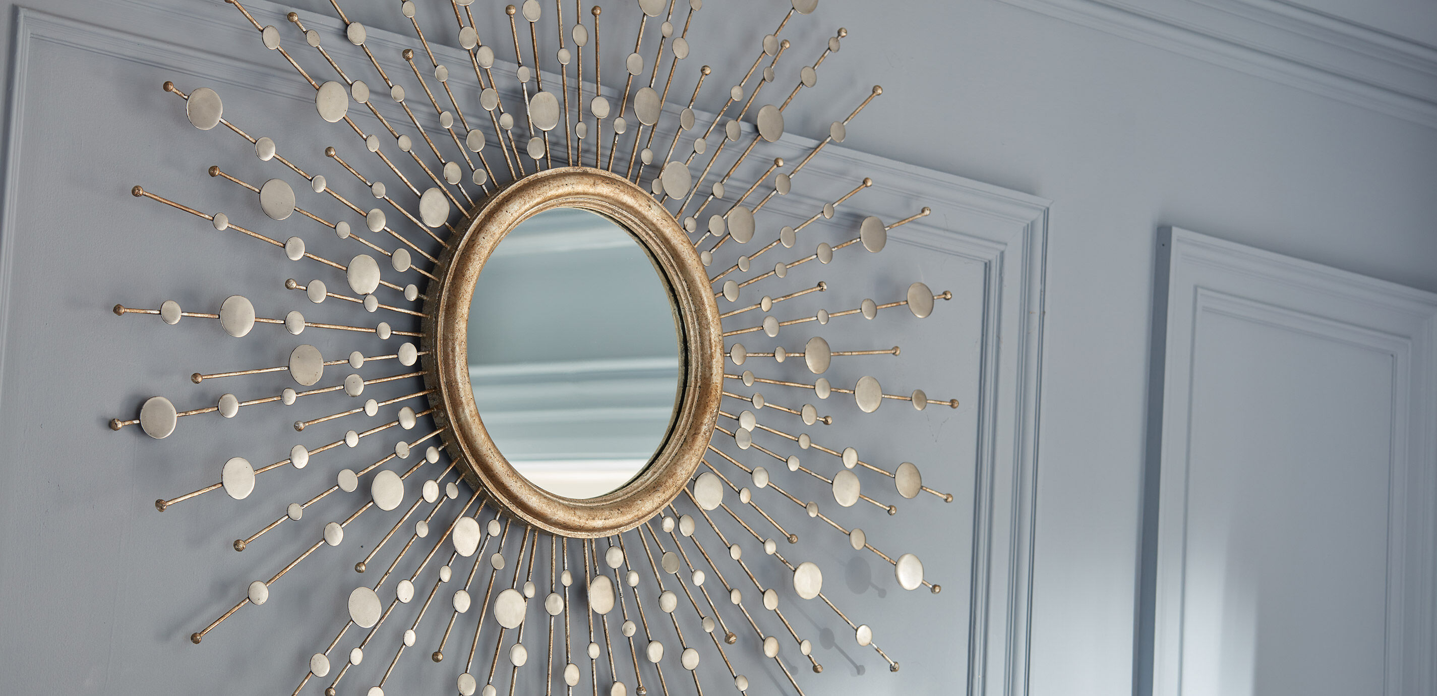 Silver Toned Soleil Mirror_2