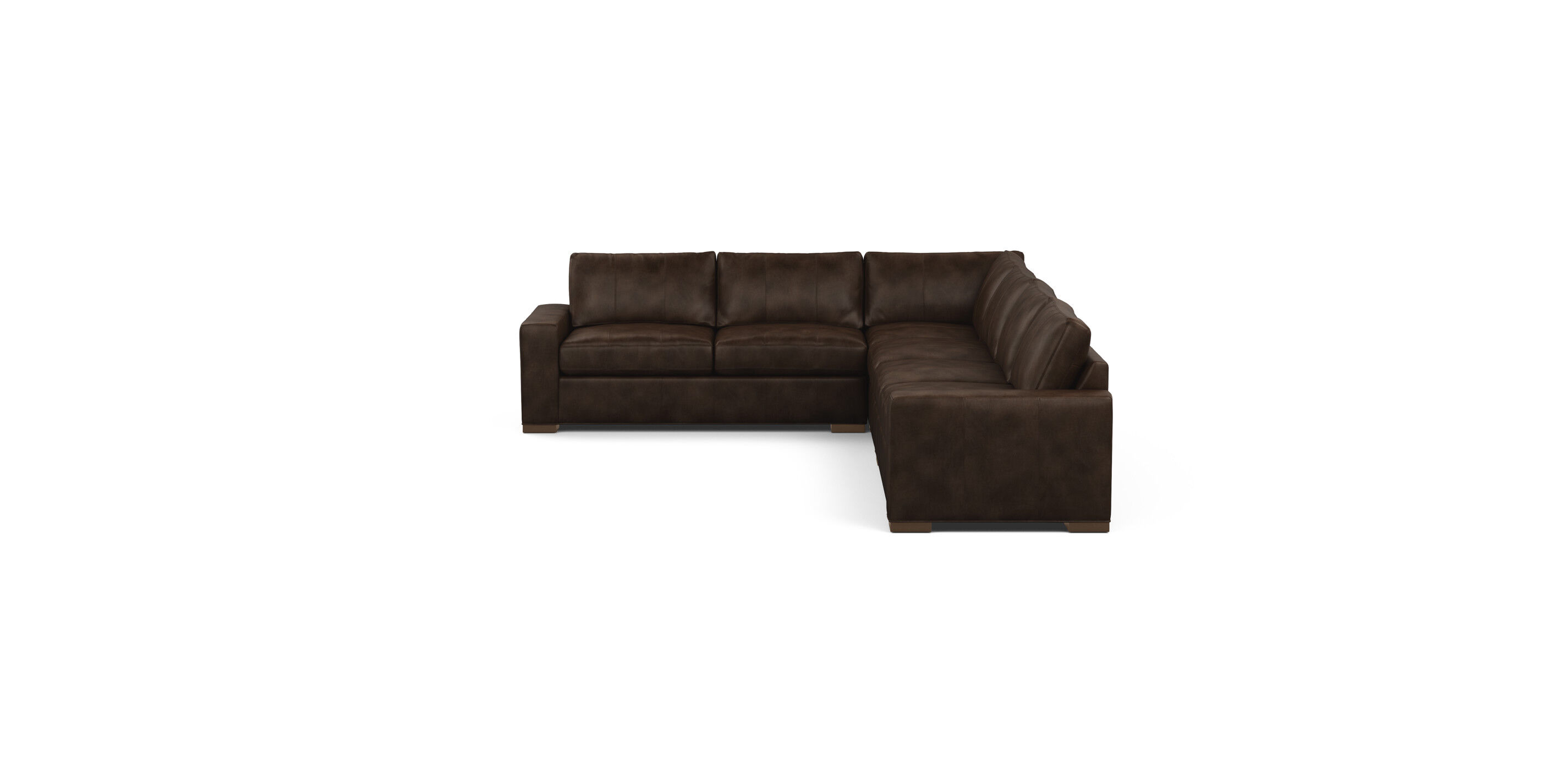 Conway Four-Piece Leather Sectional