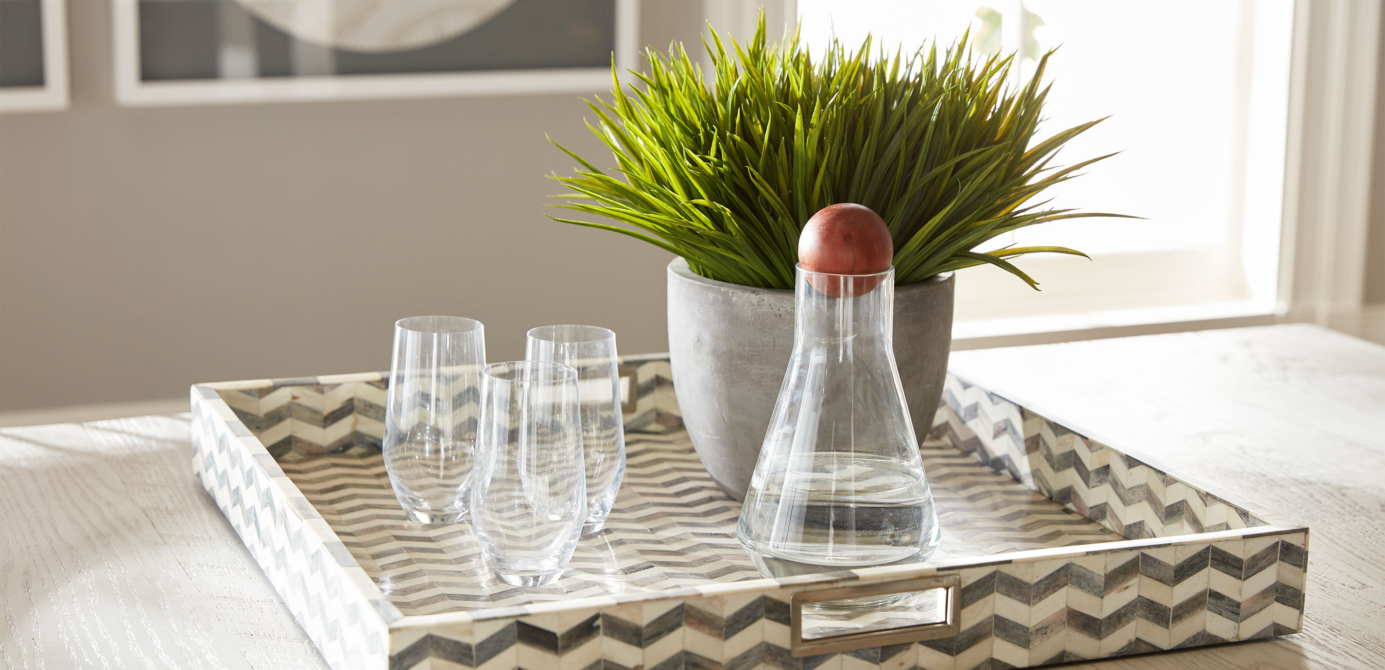 Chevron 24" Square Bone Tray_3