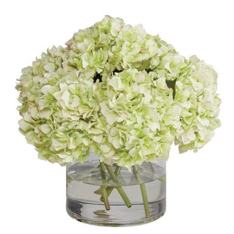Green Hydrangea Mix in Vase, Real Touch image