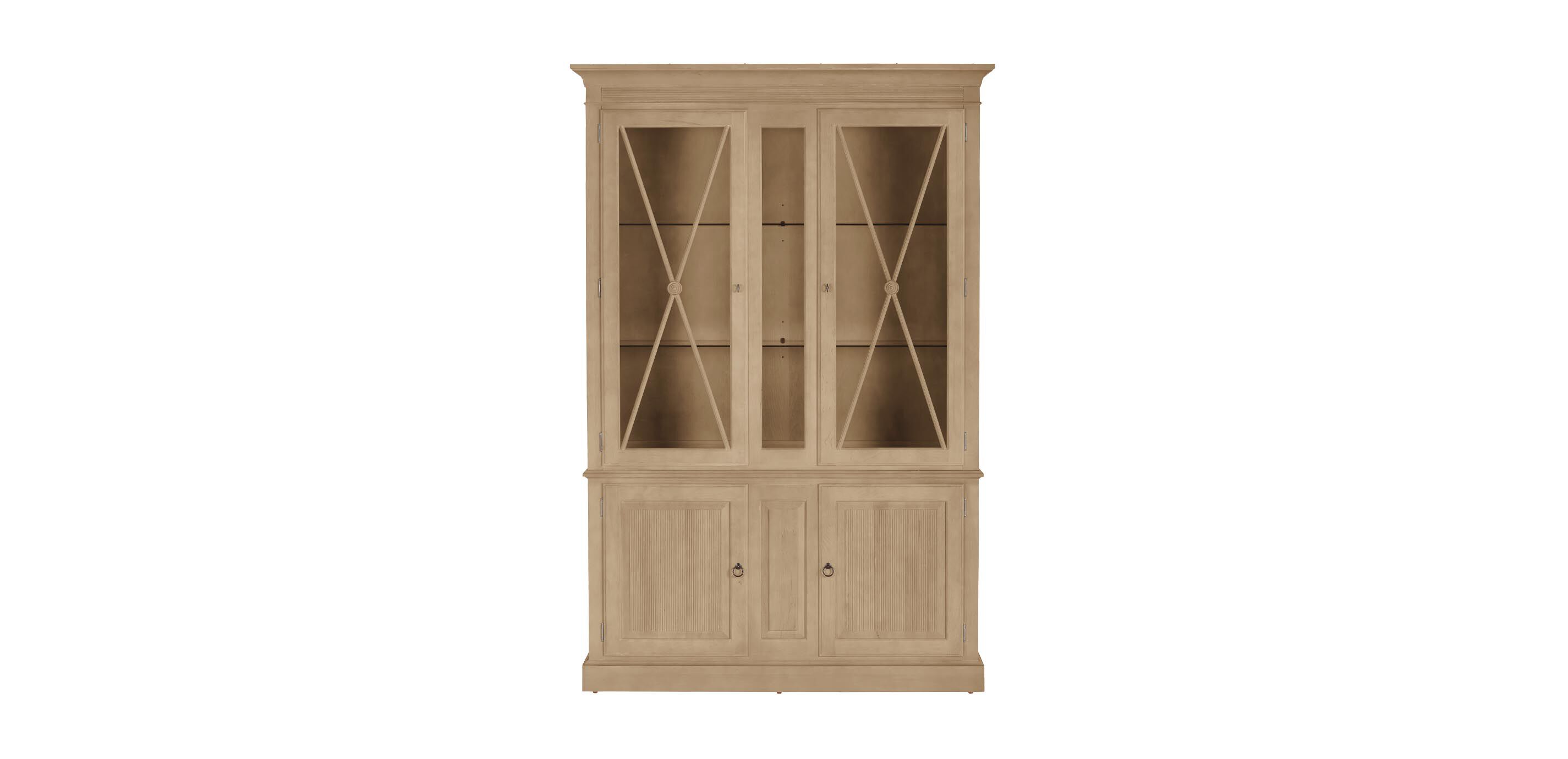 Davos Tall Display Cabinet with Glass Doors