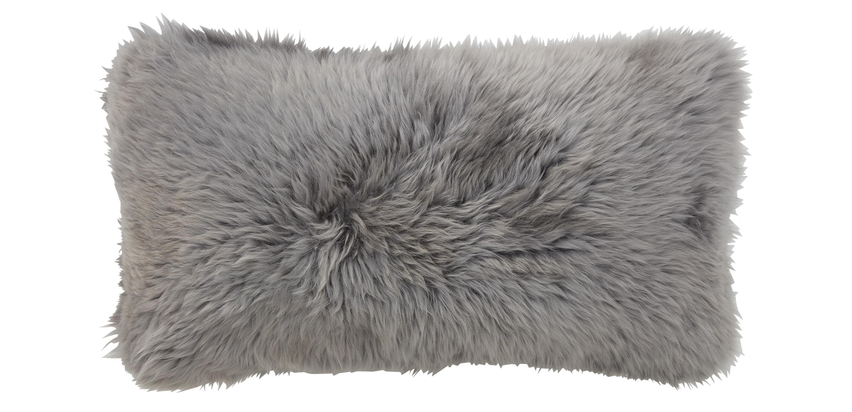 Long Hair Sheepskin Lumbar Pillow