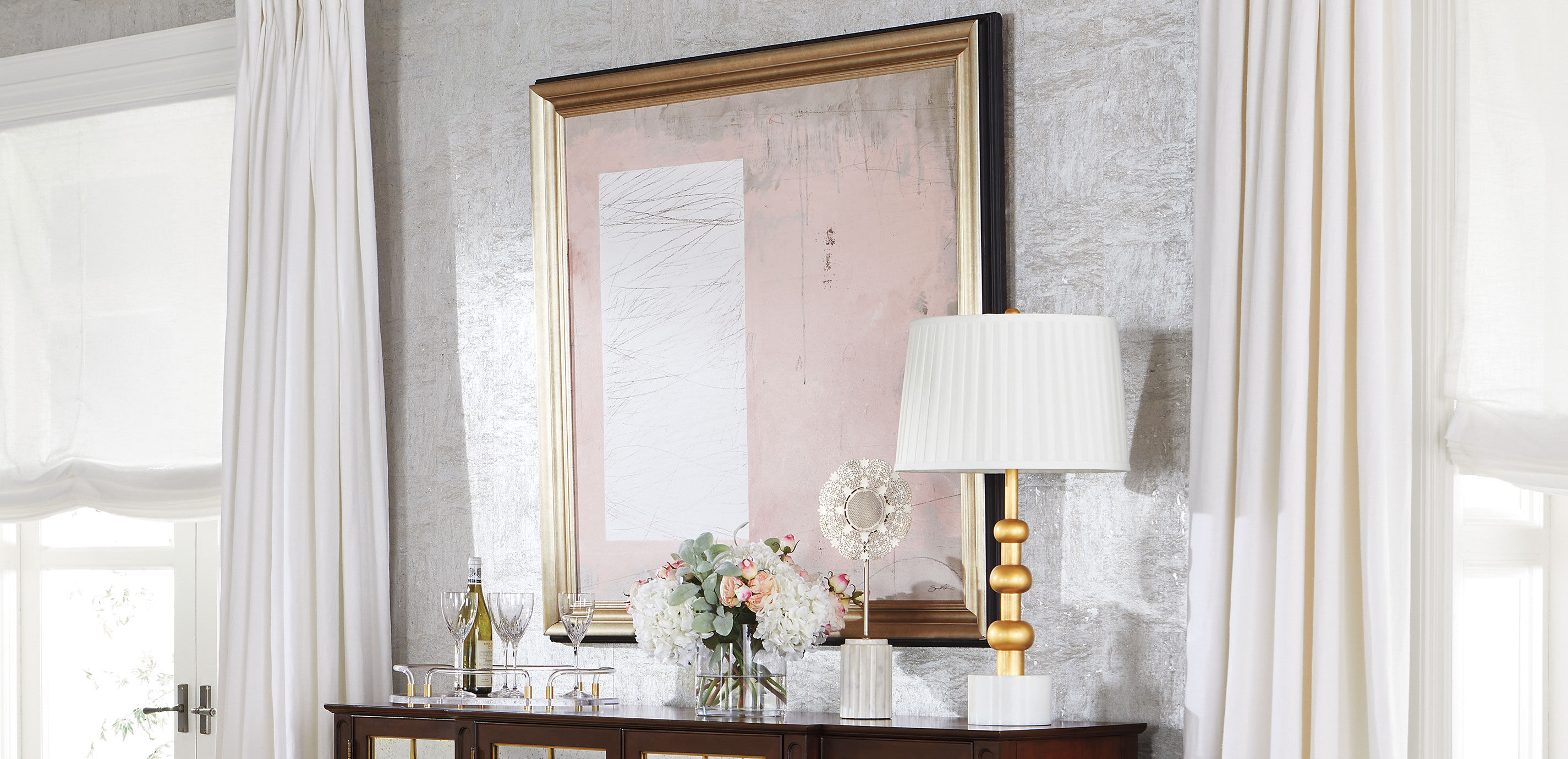 Roses & Hydrangea Branch in Vase_3