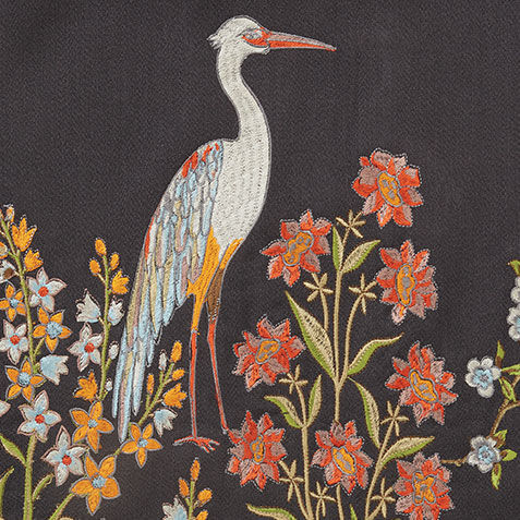 Embroidered Crane Pillow Product Tile Hover Image 062510