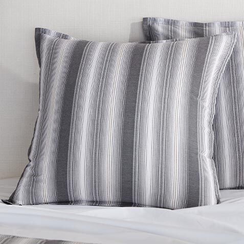 Black and White Stripe Euro Sham image 036252D