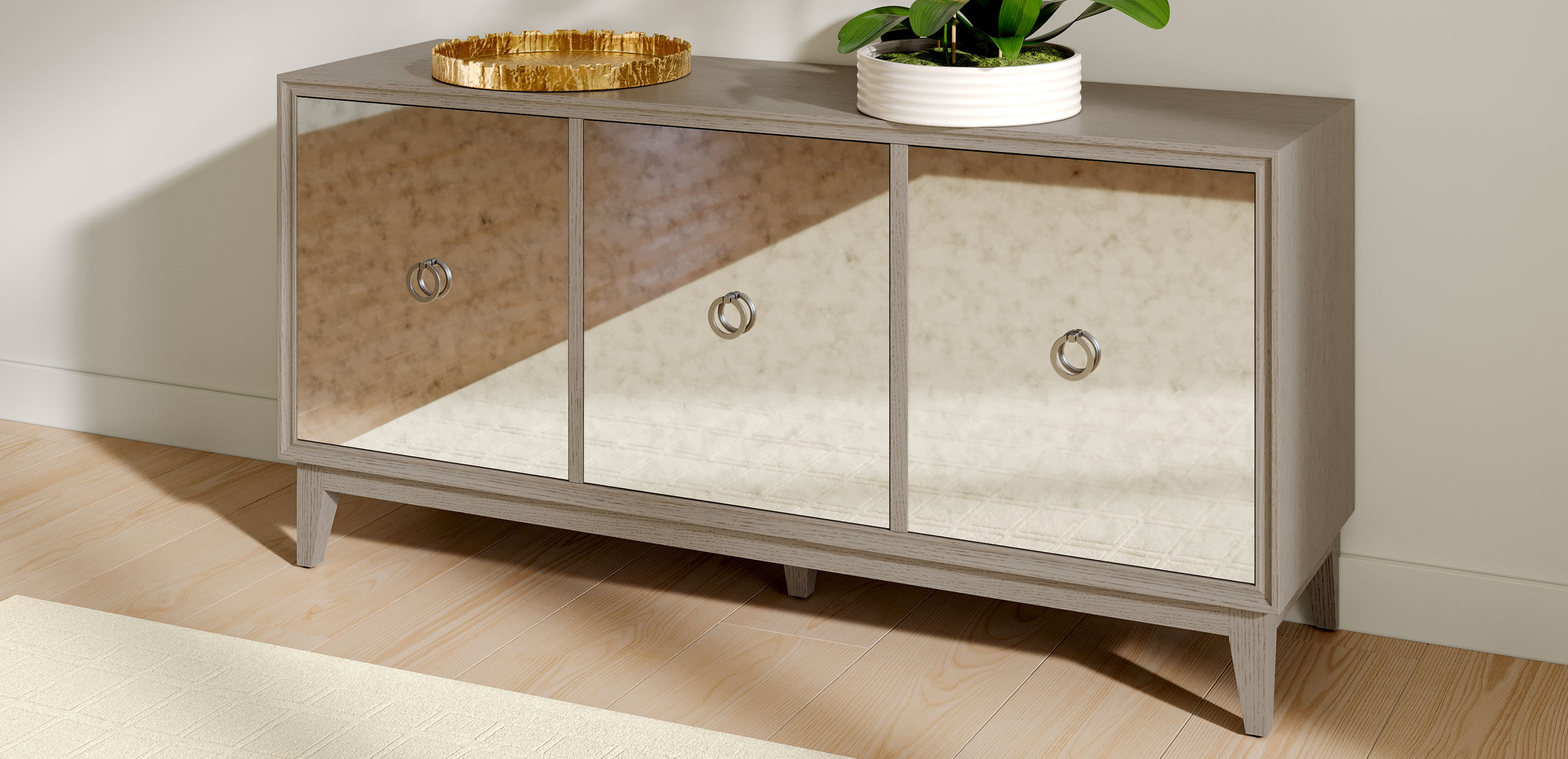 Heston Mirrored Oak Buffet_8