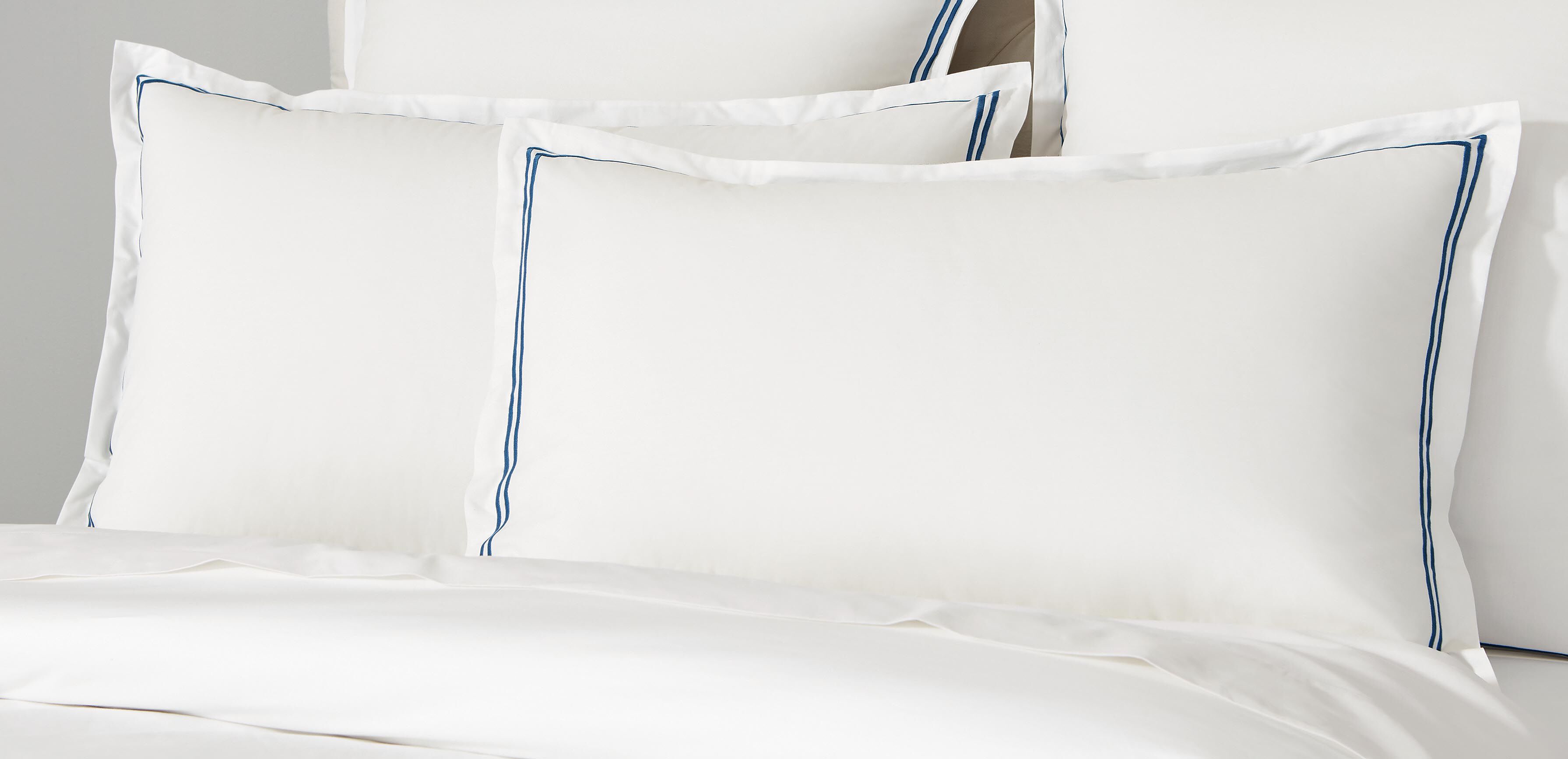 Satin-Stitch Percale Sham