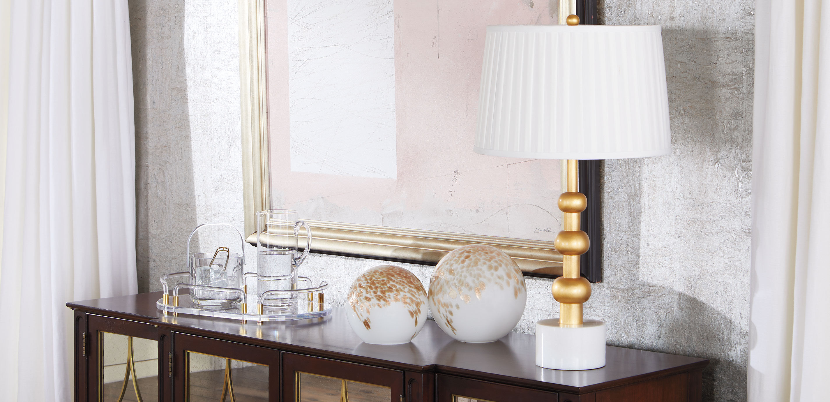 Speckled Glass Spheres, Set of 2_7