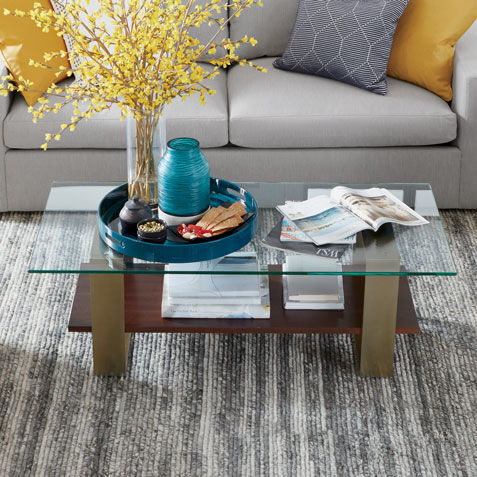 Rosemoor Rectangular Glass-Top Coffee Table Product Tile Hover Image 148000