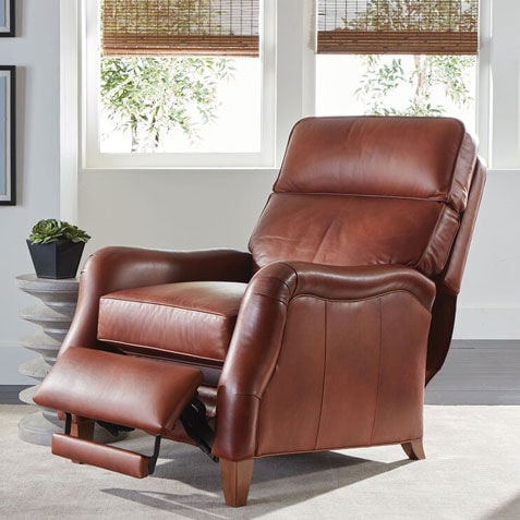 Aiden Leather Recliner, Old English/Saddle Product Tile Hover Image 837965 L7172