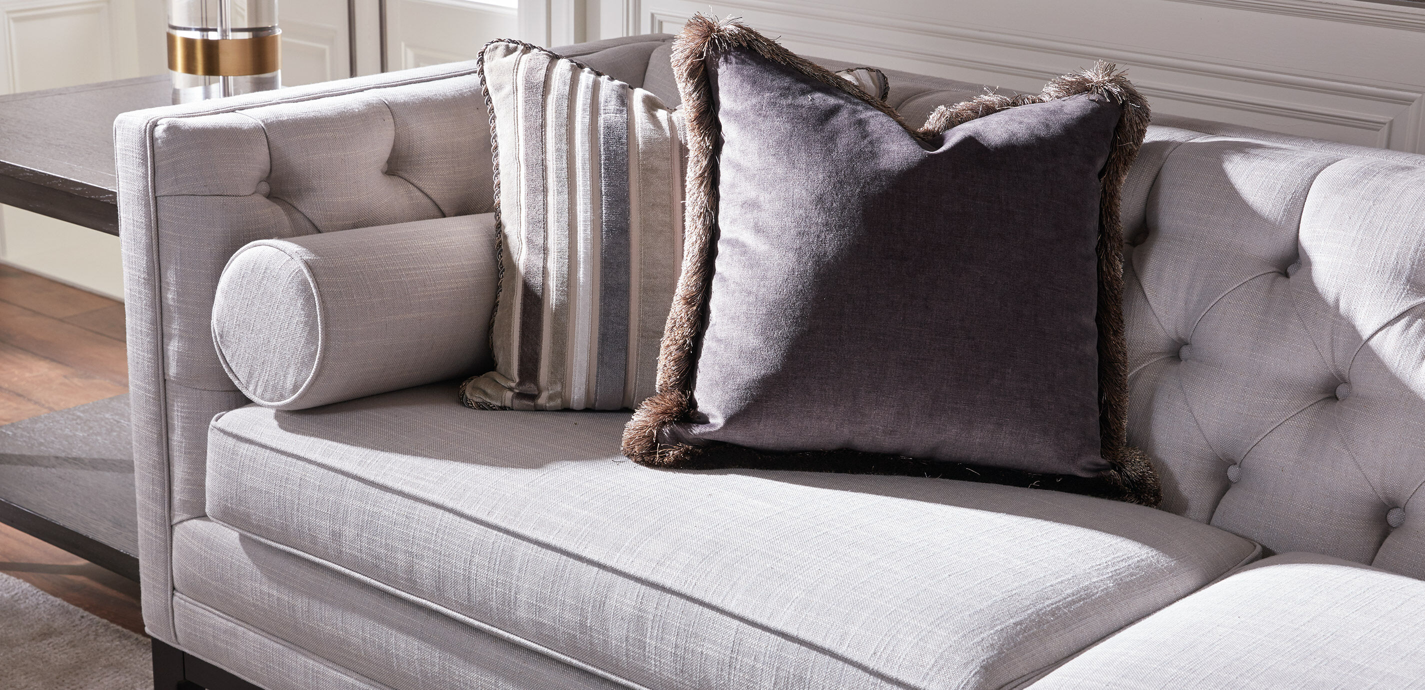 Mocha Brush-Fringed Pillow_2