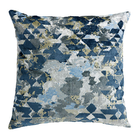 Mixed Blue Abstract Pillow image
