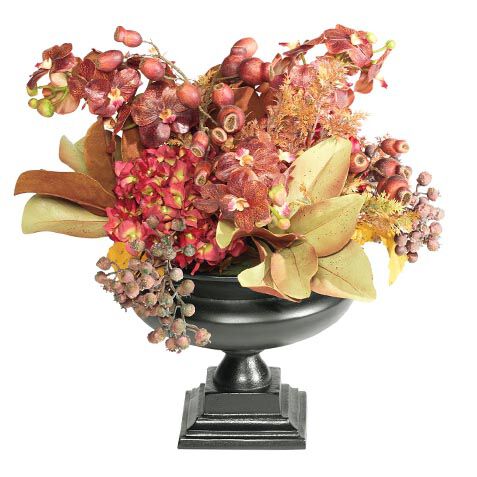 Orchid Berry in Black Urn image 443815   RED