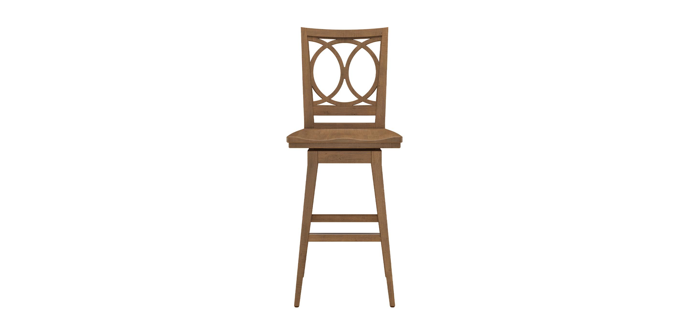 Cyra Swivel Barstool, Wood Seat