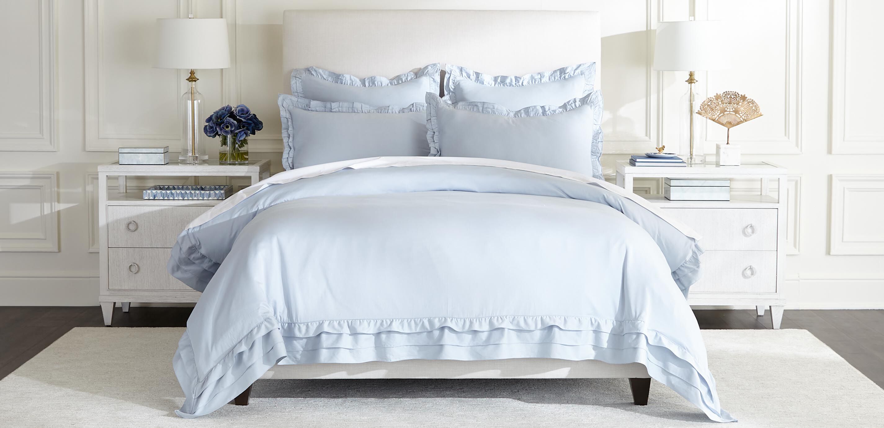 Ruffle Flange Duvet Cover Set