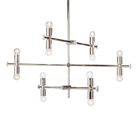 Cullen 12-Light Chandelier, Polished Nickel image