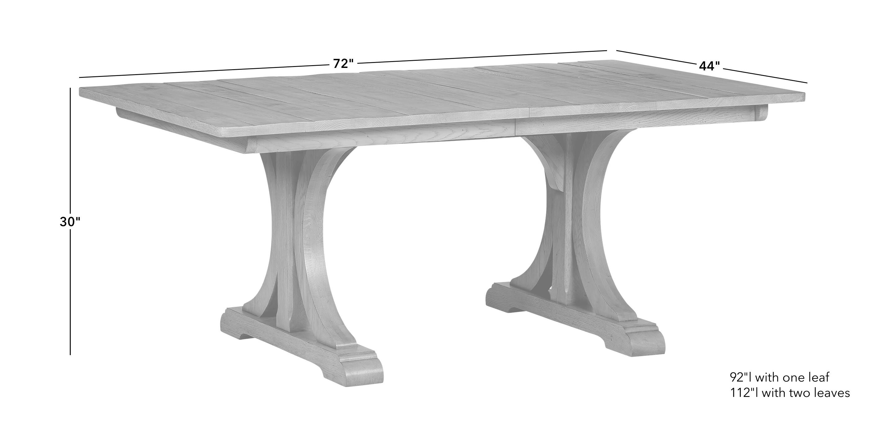 Corin Rough-Sawn Trestle Extension Dining Table_1