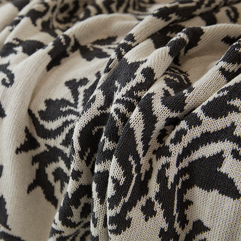Recycled Cotton Damask Throw Product Tile Hover Image 031774MST