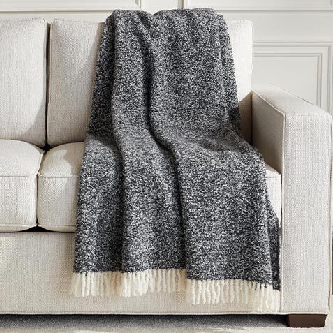 Mixed Boucl&eacute; Alpaca Throw image
