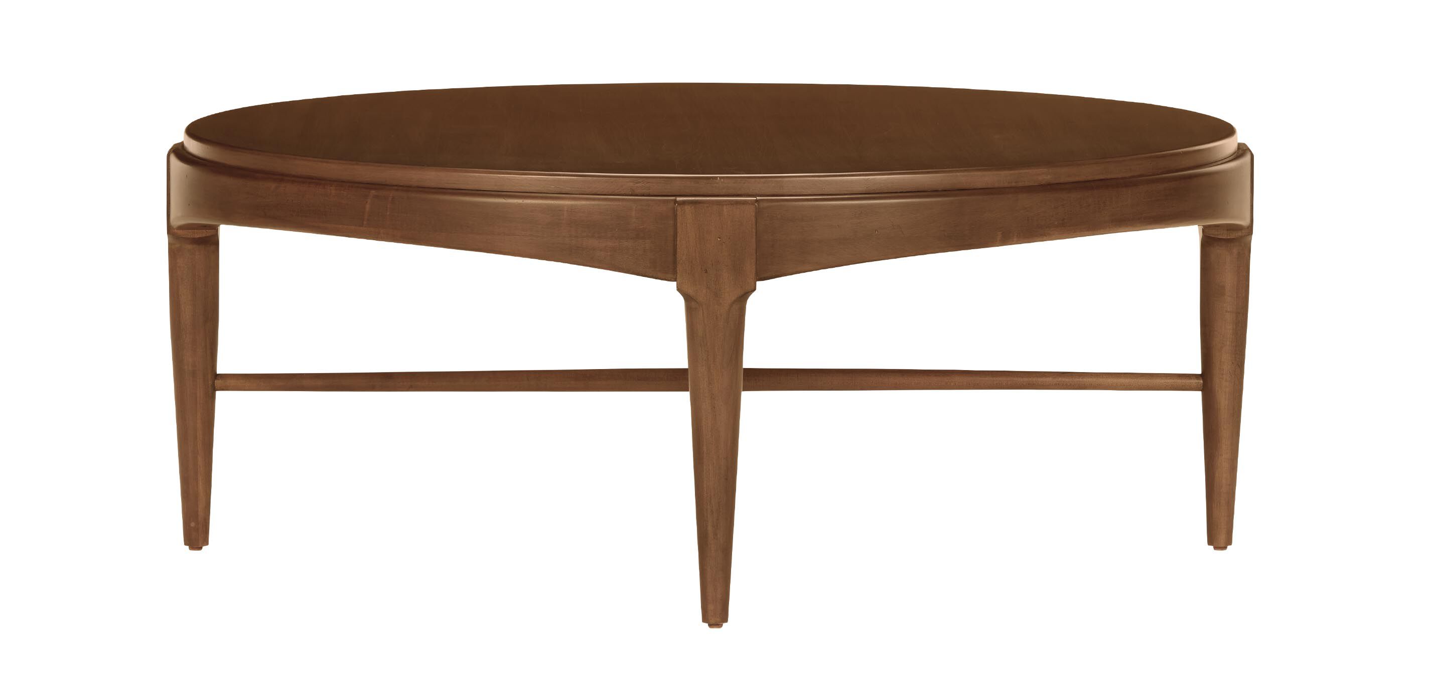 Draper Round Wood Midcentury Coffee Table