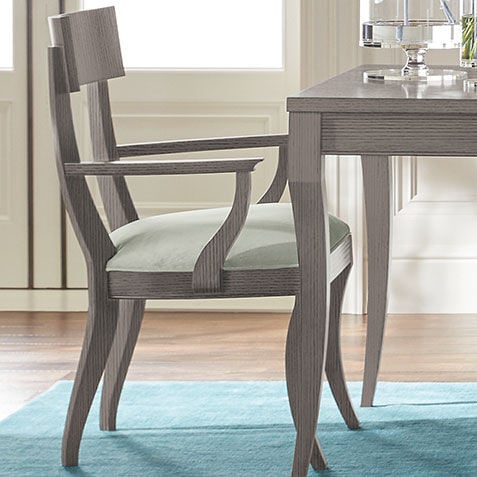 Klismos Oak Dining Armchair Product Tile Hover Image 366300A