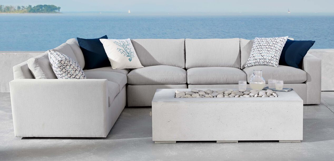 Redding Ridge Outdoor Modular Four-Piece Sectional | Ethan ...