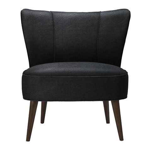 Saasha Curved-Back Leather Chair image