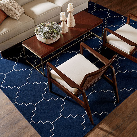 Tulu Tracery Rug, Blue/Natural Product Tile Hover Image 041551