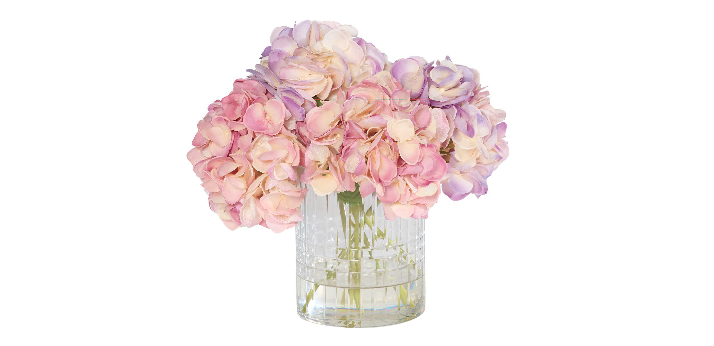 Hydrangea Bouquet in Cut-Glass Vase_1