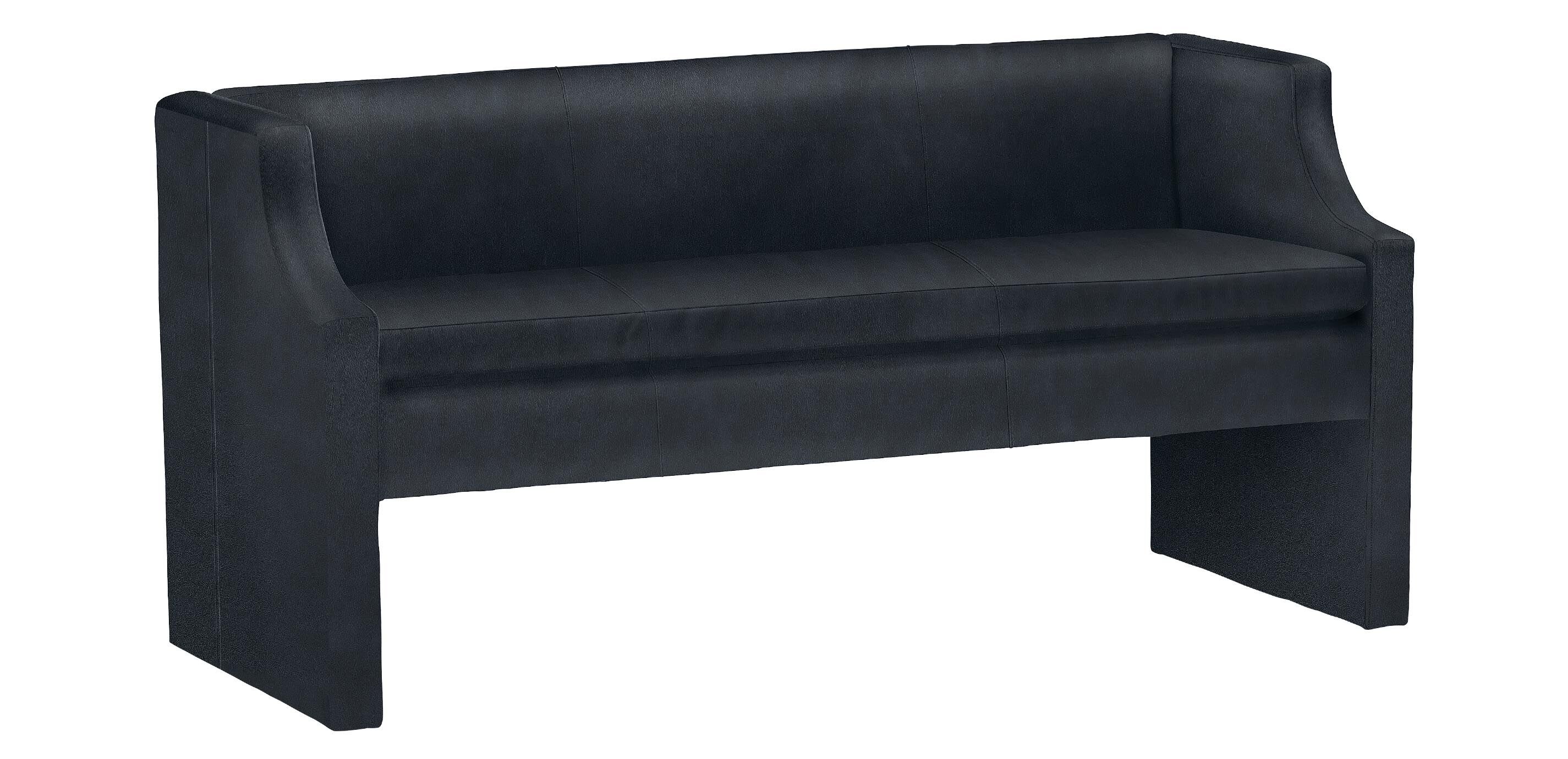 Samira Fully Upholstered Leather Bench_1