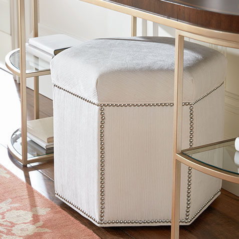 Viviette Hexagon Ottoman Product Tile Hover Image 202098