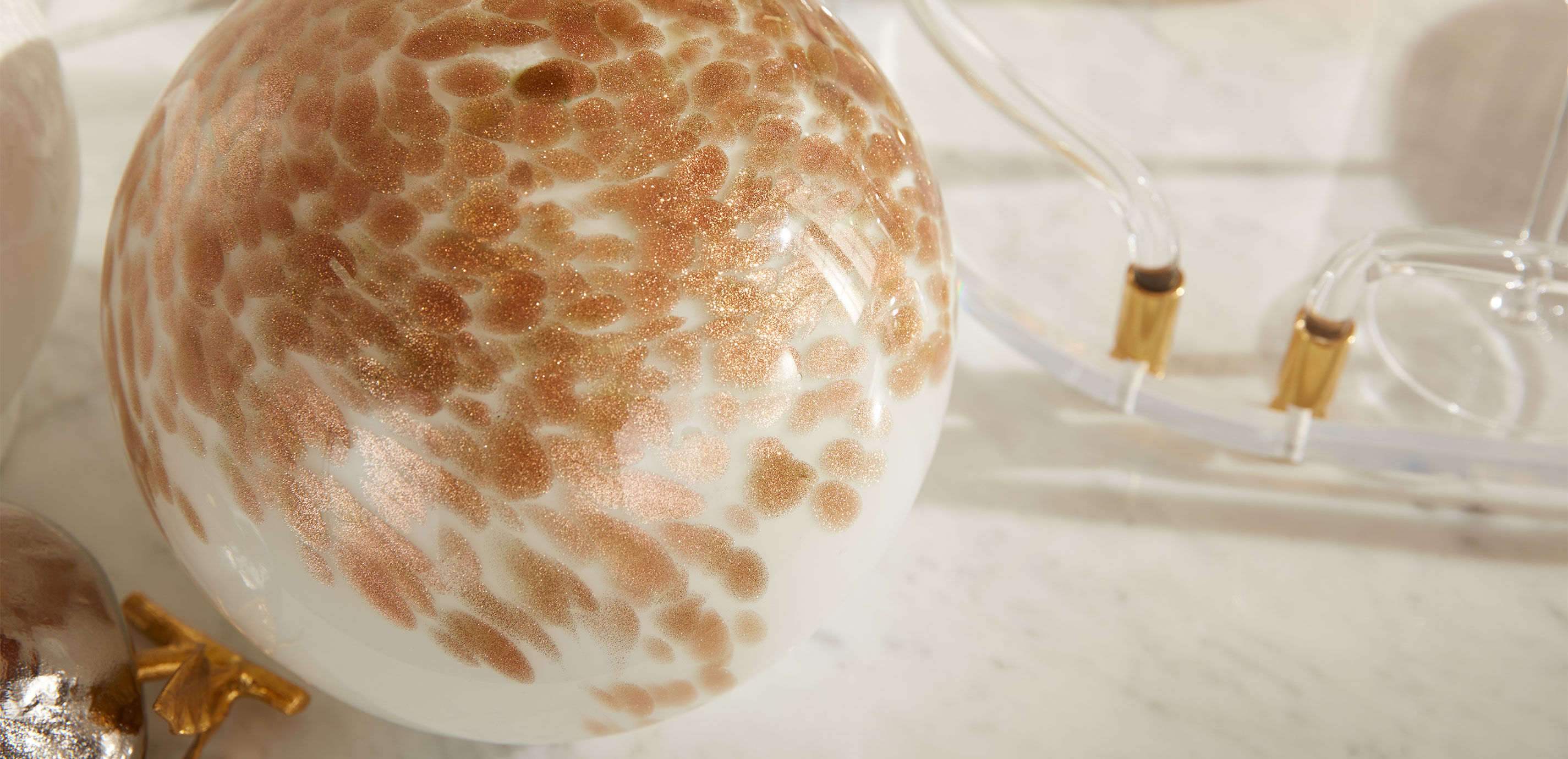 Speckled Glass Spheres, Set of 2_4