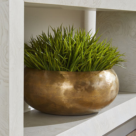 Zuri Wire-Brushed Antique Brass Bowl Product Tile Hover Image 432477   BRS