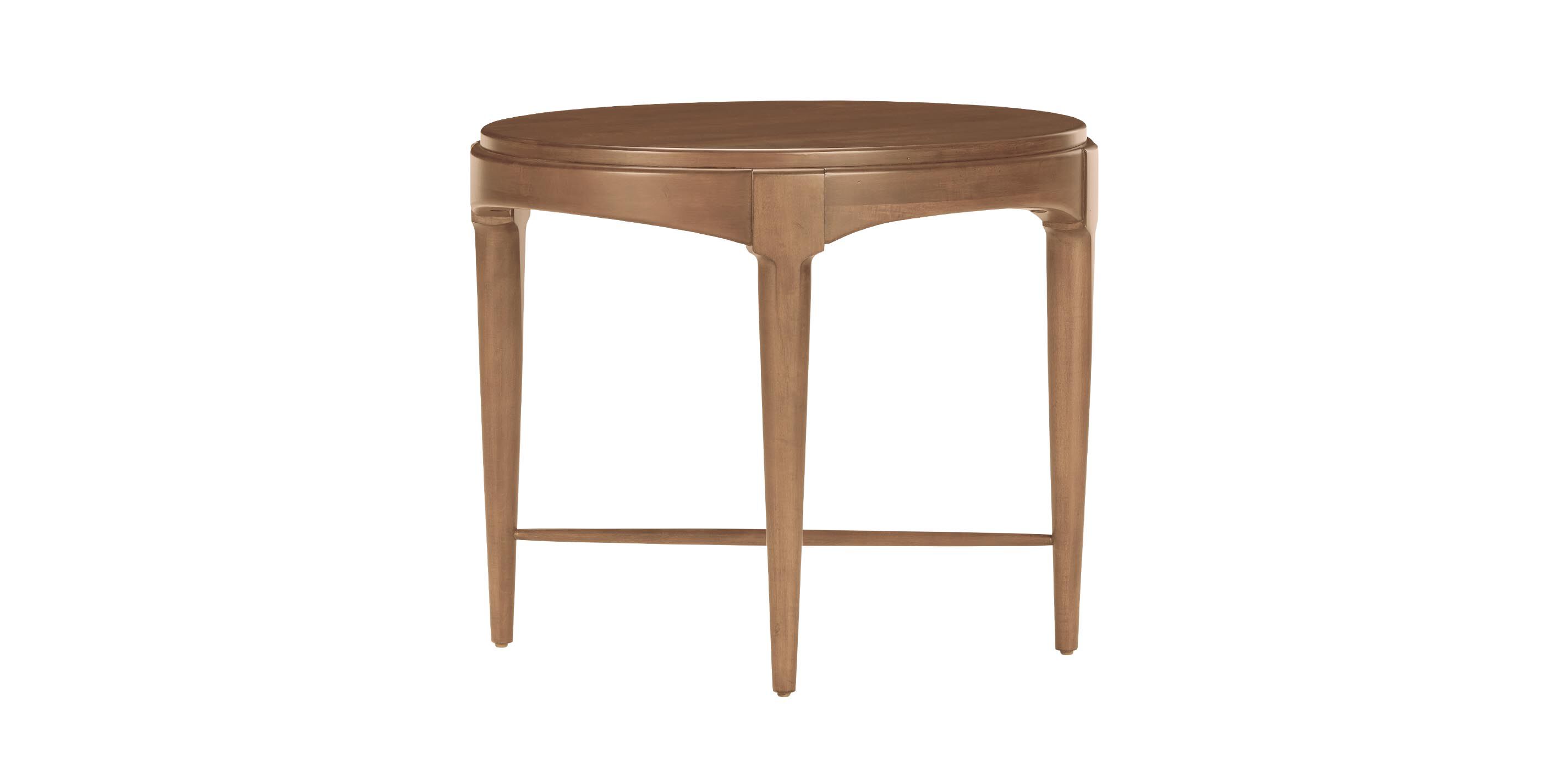 Draper Oval Wood Midcentury End Table