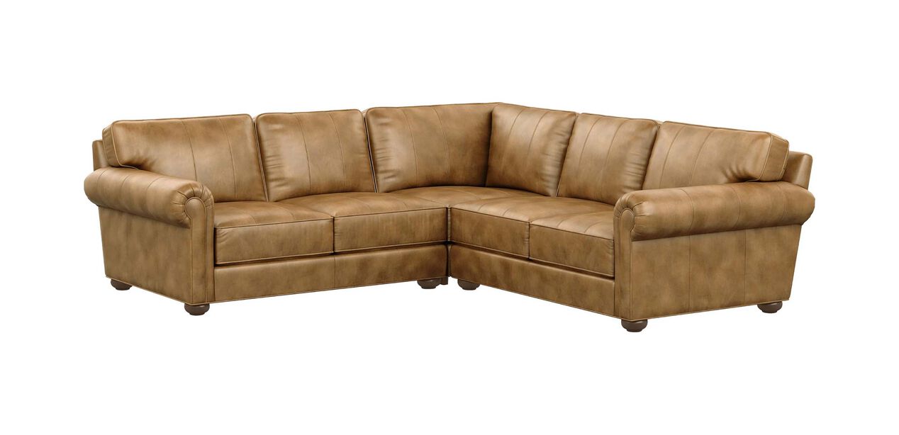 Richmond ThreePiece Leather Sectional Ethan Allen Canada