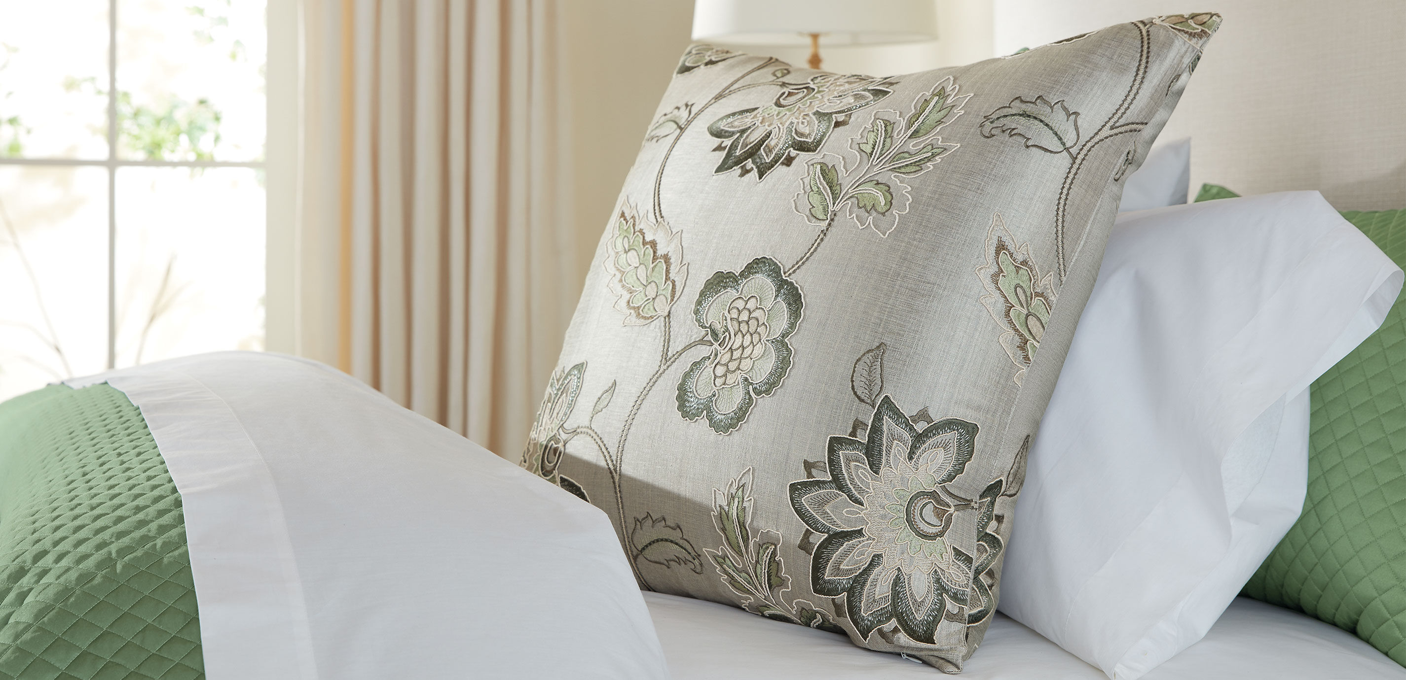 Floral Embroidered Euro Pillow_2