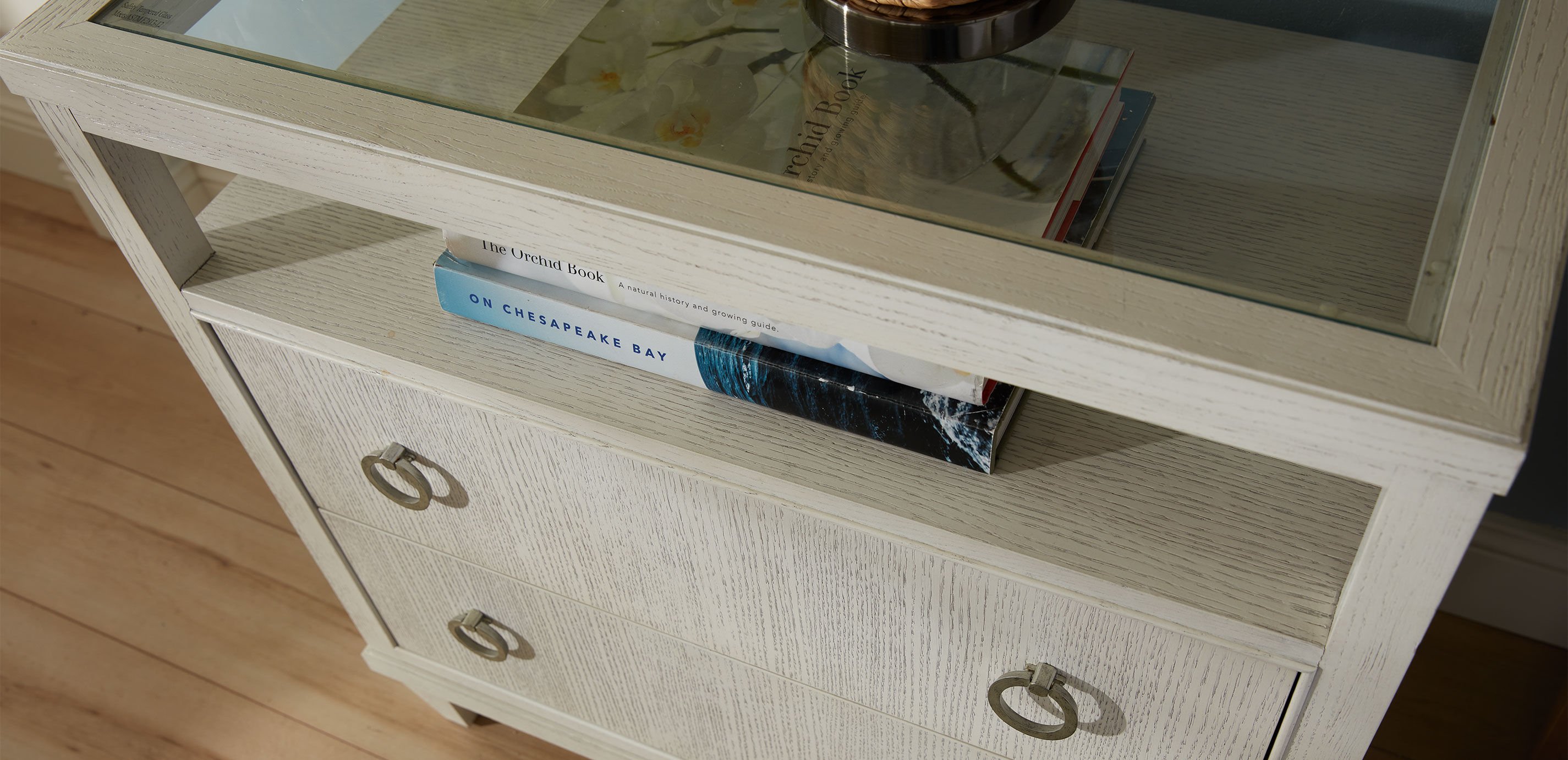 Heston Oak Glass-Top Night Table_8