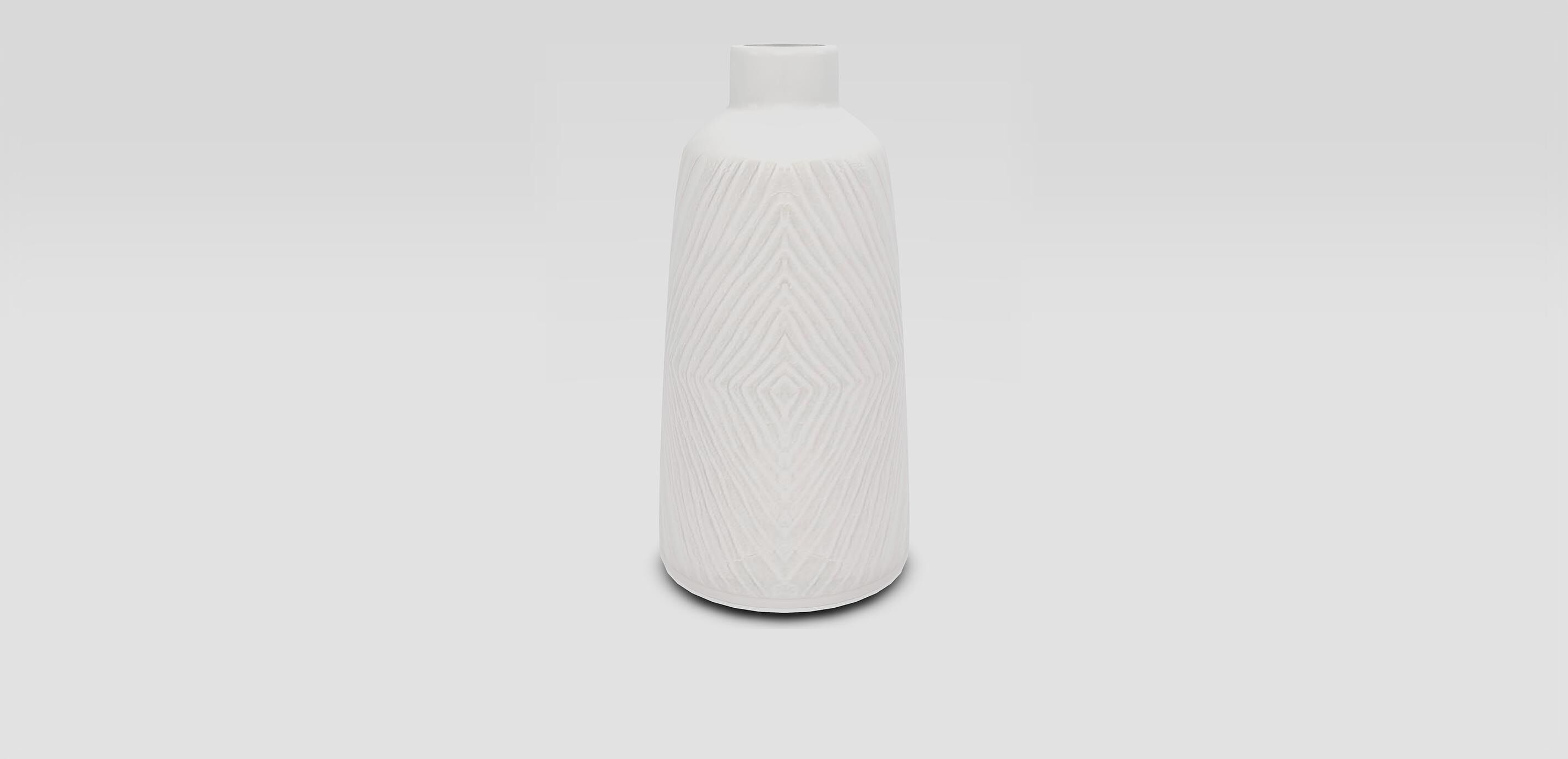 Aztec White Vase 1