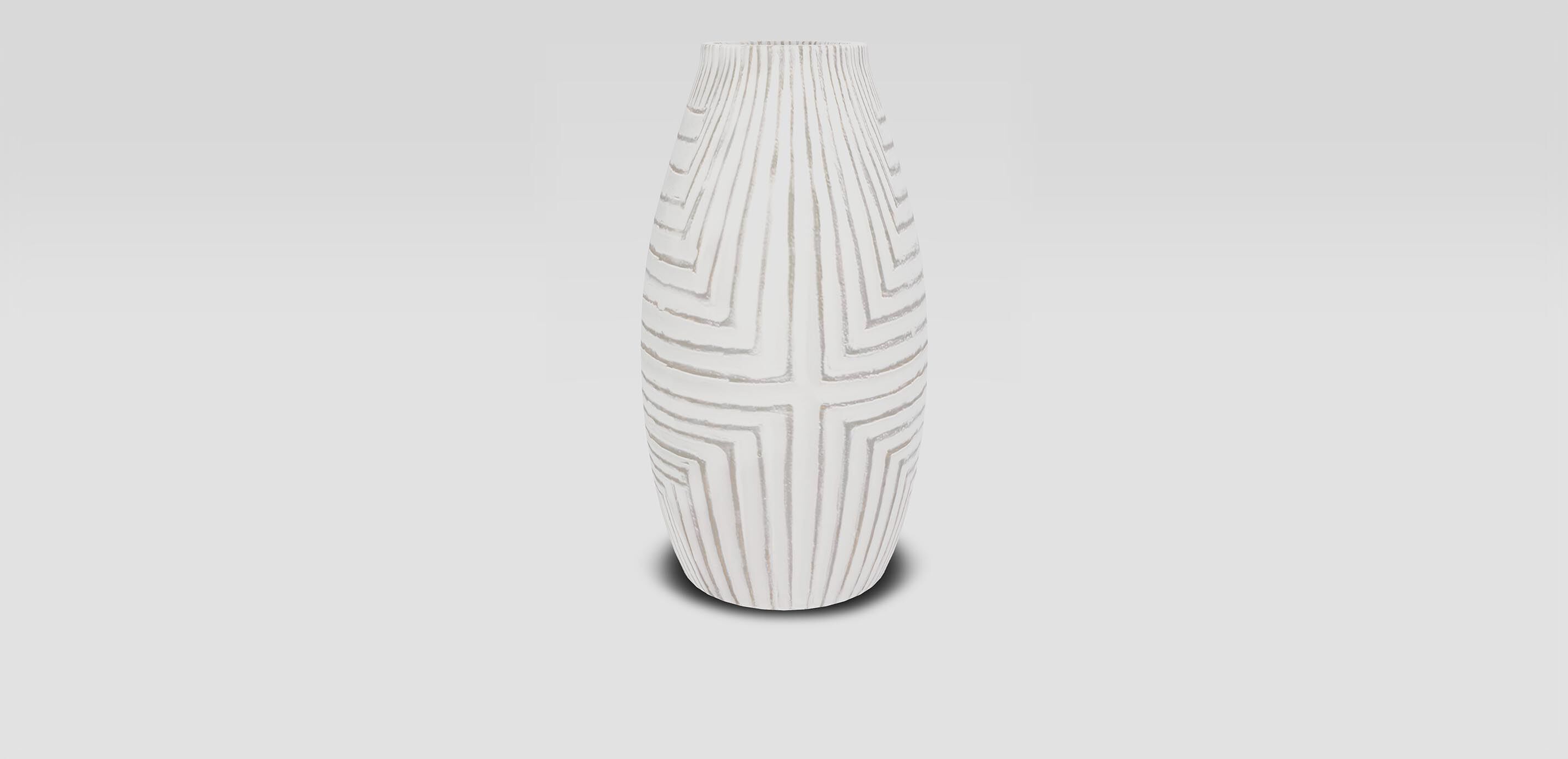 Aztec White Vase 1