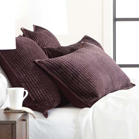 Velvet Quilted Sham, Beet image 031933
