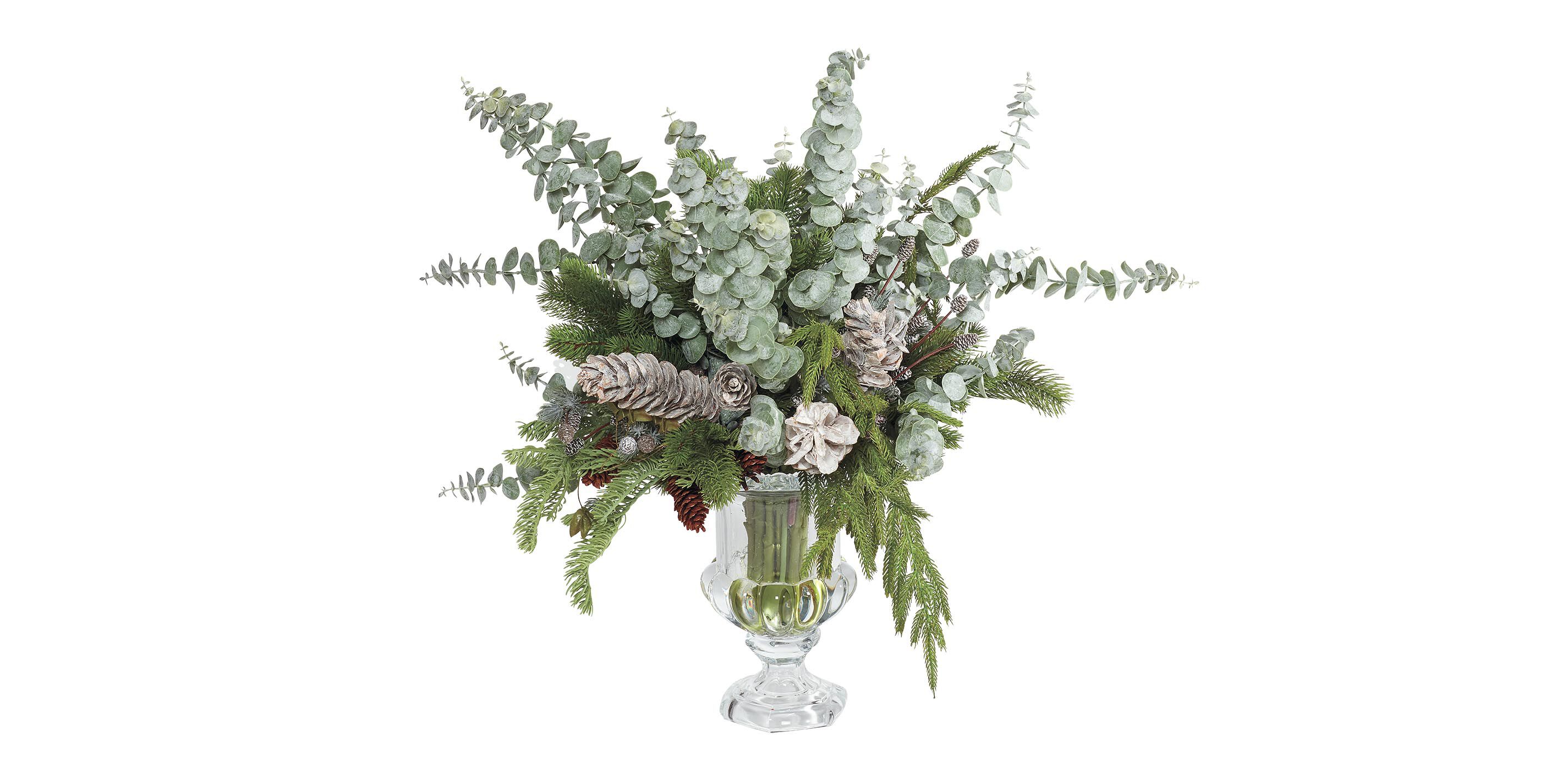 Evergreen & Eucalyptus Holiday Centerpiece