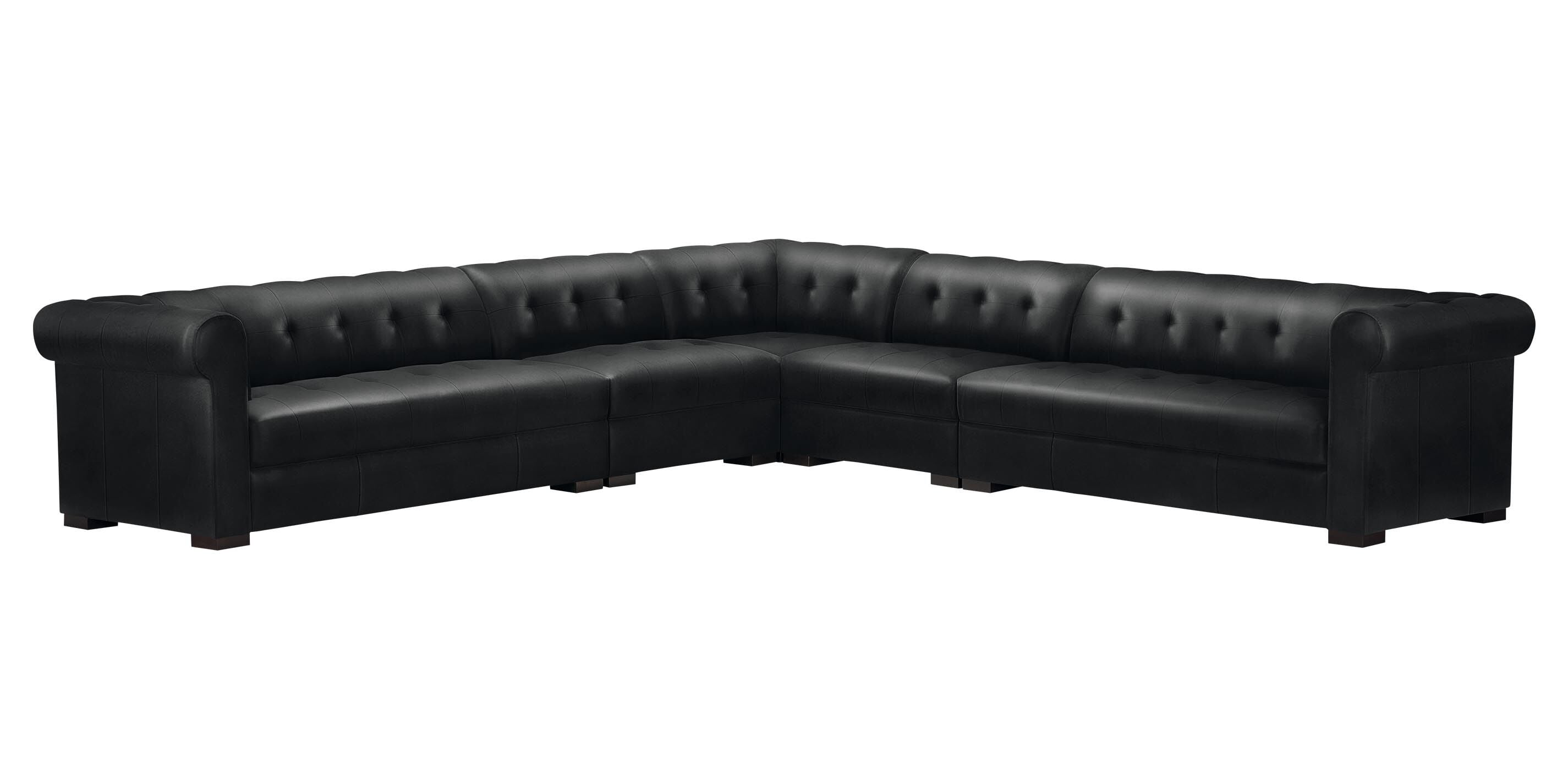 Rockwell Five-Piece Leather Sectional