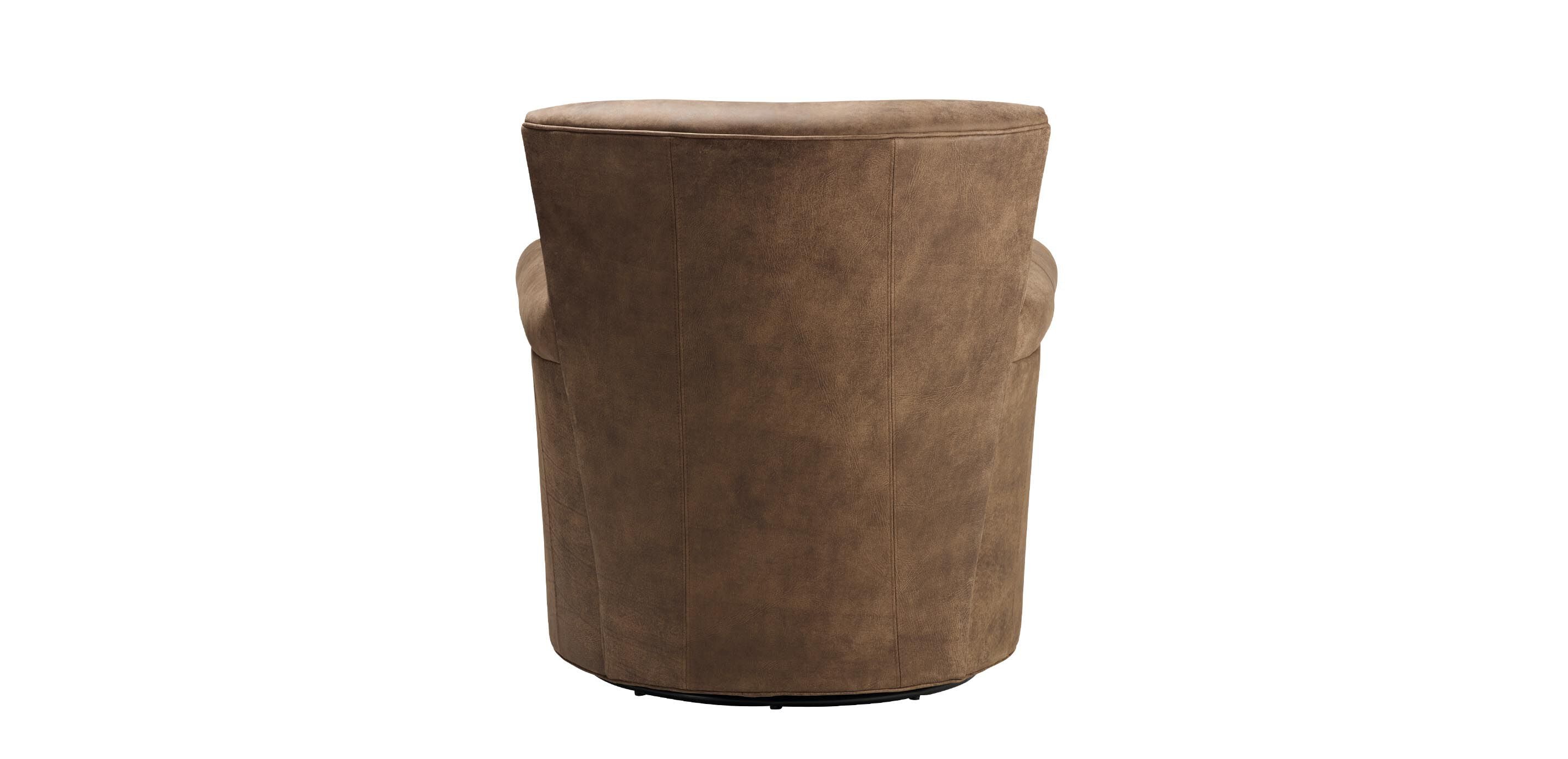 Turner Leather Roll-Arm Swivel Chair_3