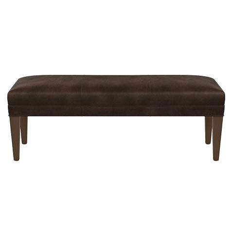 Wellesley Leather Bench, 60" image