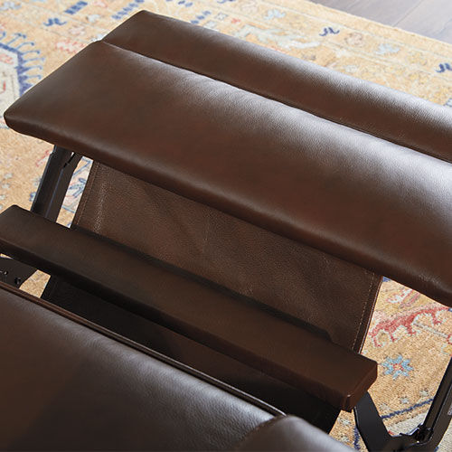 Conover Scoop-Arm Leather Recliner 